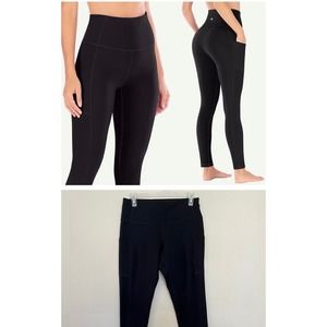 Ewedoos Women’s Black Yoga Pants with Side Pockets * WJ27